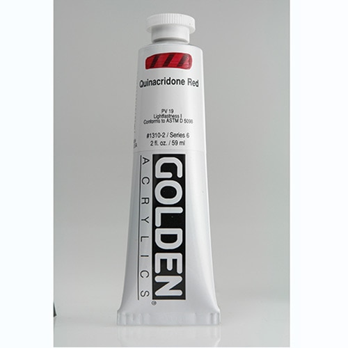 Golden, Heavy Body, Acrylic, Paint, 2oz, Quinacridone Red